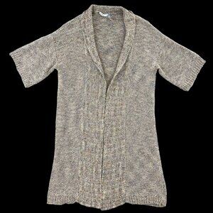 White House Black Market Short Sleeve Knit Duster Cardigan